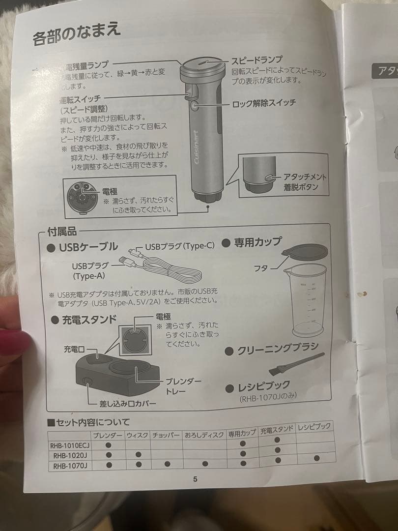 キッチン家電 Cuisinart Rechargeable Hand Blender