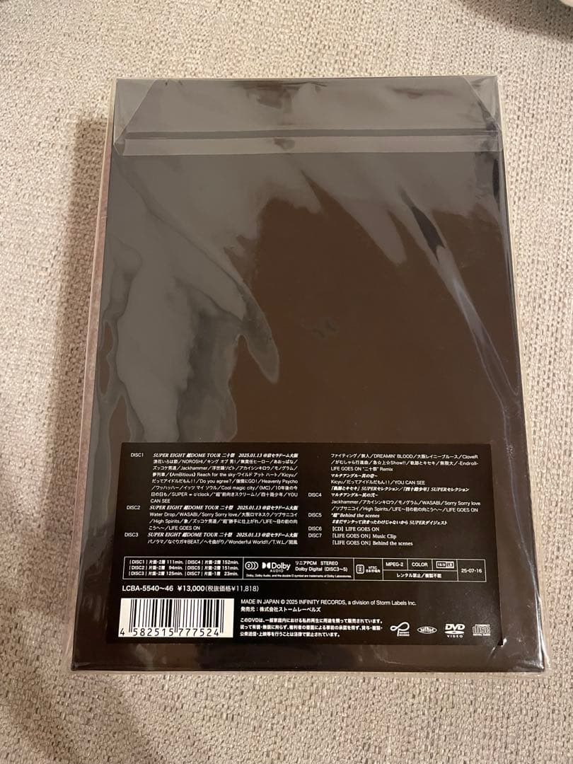 【未開封】SUPER EIGHT 超 DOME TOUR 二十祭 完全生産限定盤